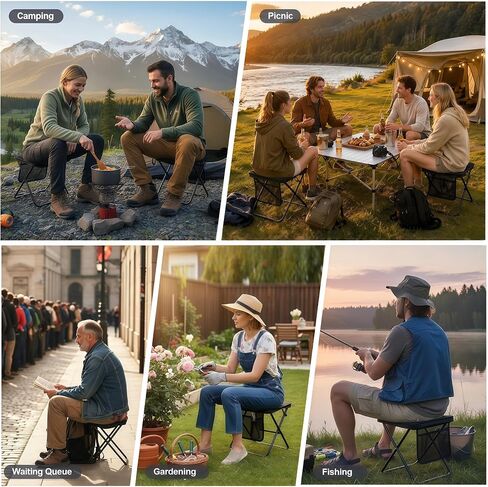 Folding Backpack Stool 2 Pack,240 lb Capacity,Camping&Fishing in Kuwait