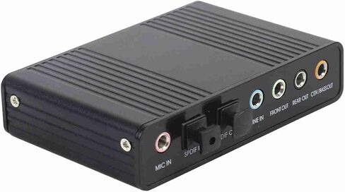 6 Channel Hot Swap External USB Digital Sound Card Adapter for Gaming Streaming in Kuwait