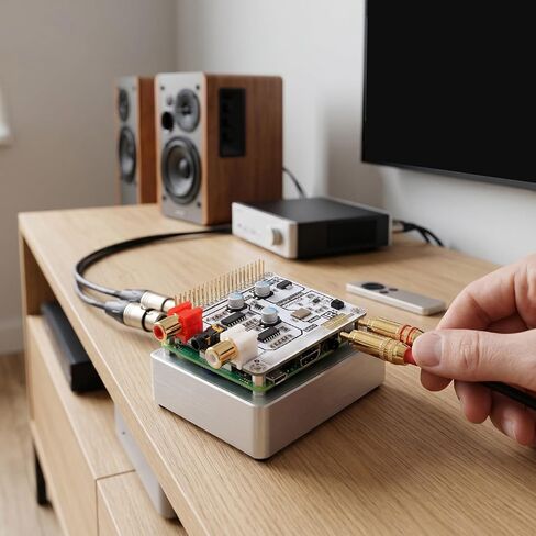 Dpofirs High Fidelity DAC HAT, 192kHz 24Bit Dual Decoding Sound Card Expansion Board with I2S Bus for RPI 4B 3B + 3B 2B Zero W in Kuwait