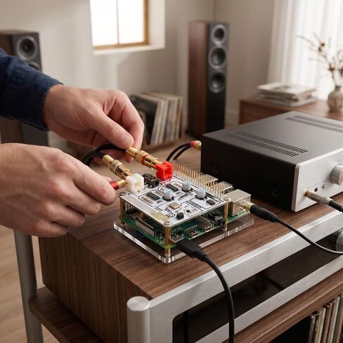 Dpofirs High Fidelity DAC HAT, 192kHz 24Bit Dual Decoding Sound Card Expansion Board with I2S Bus for RPI 4B 3B + 3B 2B Zero W in Kuwait