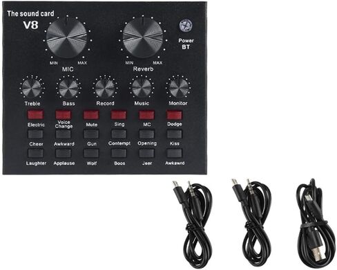 Broadcasting Sound Card Set with 800 Capacitor Microphone Metal in Kuwait