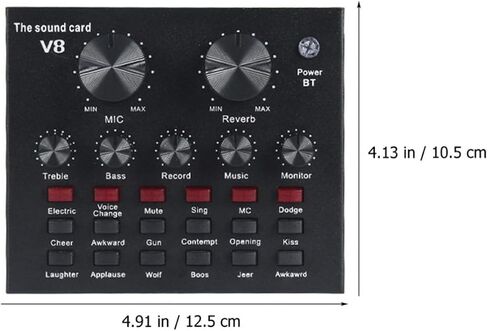 Broadcasting Sound Card Set with 800 Capacitor Microphone Metal in Kuwait