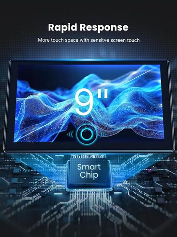 Jzones 9" Wireless Carplay Screen for Car, Portable Car Play Screen for Car in Kuwait
