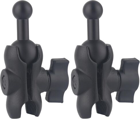 1 inch to 17mm Ball Adapter for RAM Mounts B Size Double Socket Arm, Compatible with Garmin GPS Bracket, 25mm Female Socket to 17mm Male Ball (2.4" Short Arm, 2PCS Pack) in Kuwait
