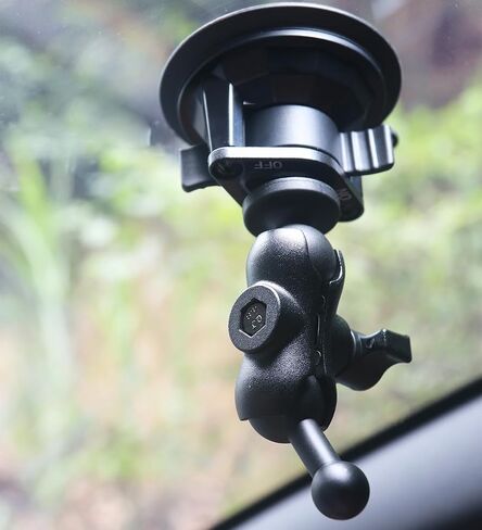1 inch to 17mm Ball Adapter for RAM Mounts B Size Double Socket Arm, Compatible with Garmin GPS Bracket, 25mm Female Socket to 17mm Male Ball (2.4" Short Arm, 2PCS Pack) in Kuwait