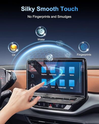 BIXUAN 2023 ID.4 Screen Protector For 2021-2023 Volkswagen ID.4 (Standard/S/S Plus/Pro S) 12Inch Touchscreen 2023 ID.4 Accessories 9H Tempered Glass [NO Fingerprint&Scratches] in Kuwait