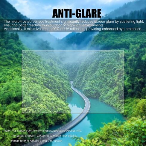 Anti-Glare Tempered Glass Screen Protector for Garmin Zumo XT2 Motorcycle GPS Navigator, Tread 2 Powersport GPS 6-Inch Display 9H+ Hardness with Aluminum Reinforcement [2 Pack] (Matte) in Kuwait