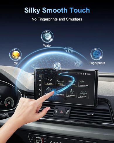 BIXUAN 2020-2025 A4/2020-2025 A5/2021-2025 Q5 Screen Protector For 2021-2025 Audi A4/A5/Q5 10.1Inch Touchscreen 2025 Audi Accessories 9H Tempered Glass [NO Fingerprint&Scratches] in Kuwait