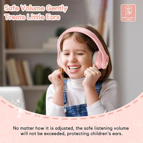 LOBKIN Active Noise Cancelling Headphones for Kids Bluetooth 5.4 Foldable Adjustable Over Ear Headphone Support Wireless or 3.5mm Wired Mode for Toddler & Girls & Boys Teens in Kuwait
