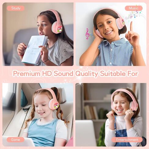 LOBKIN Active Noise Cancelling Headphones for Kids Bluetooth 5.4 Foldable Adjustable Over Ear Headphone Support Wireless or 3.5mm Wired Mode for Toddler & Girls & Boys Teens in Kuwait