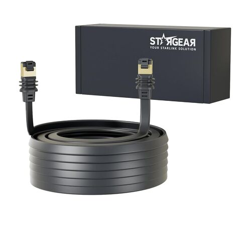 32.8FT Starlink Flat Gen 3/Mini Cable Starlink Flat Hidden Power Ethenet Cable, Starlink Gen 3 Mount Mobility, Starlink Accessories Semi-Permanent in Kuwait