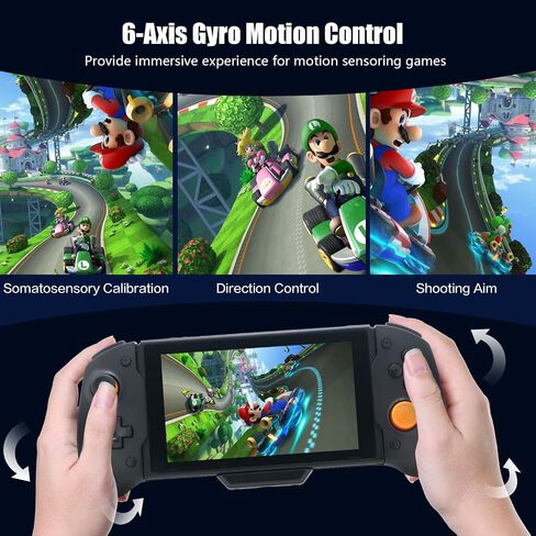 Nintendo Switch Handheld Controller Grip, Ergonomic Design & Dual Vibration in Kuwait