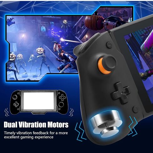 Nintendo Switch Handheld Controller Grip, Ergonomic Design & Dual Vibration in Kuwait