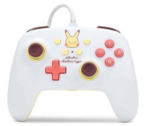 PowerA Enhanced Wired Controller for Nintendo Switch - Pikachu Electric Type, Nintendo Switch - OLED Model, Gamepad, Game controller, Wired controller, Officially licensed in Kuwait