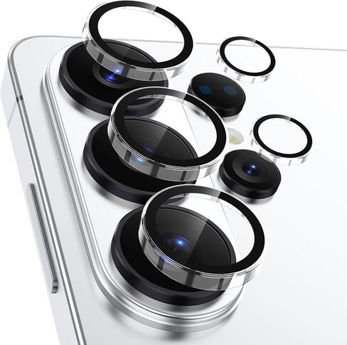Meshine for Samsung Galaxy Z Fold 8 Ultra Camera Lens Protector,Scratch Proof,Strong Adsorption,9H Hardness with Metal Ring Camera Cover,Case Friendly,Accessories Lens Protector,Black in Kuwait