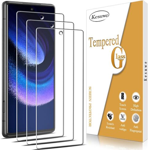 [3 Pack Screen Protector for Google Pixel 8 Tempered Glass, Support Fingerprint Unlock, Anti Scratch, HD Clear, 9H Hardness, HD Ultra-thin, Bubble Free, Case Friendly, Easy Installation in Kuwait