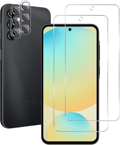 BIGFACE Galaxy S24 FE Tempered Glass Screen Protector + Camera Lens Protector [2 + 2 Pack][Case Friendly][Anti-Scratch][Ultrasonic Fingerprint Unlock] HD Protective Film for Samsung Galaxy S24 FE in Kuwait