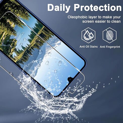 [3+3 Pack] Designed for Samsung Galaxy A17 5G Tempered Glass Screen Protector + Camera Lens Protector, 9H Hardness, Anti Scratch, Easy Installation, Bubble Free, HD Clear, Case Friendly in Kuwait