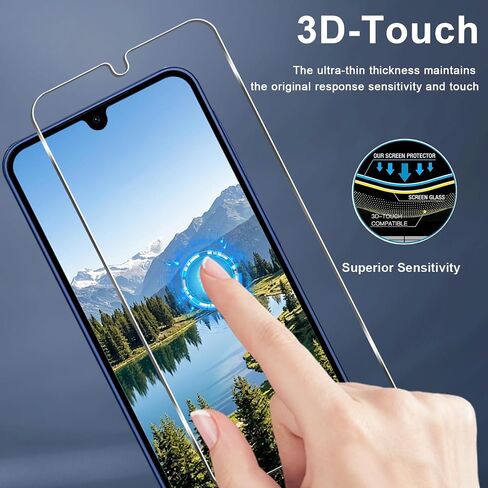 [3+3 Pack] Designed for Samsung Galaxy A17 5G Tempered Glass Screen Protector + Camera Lens Protector, 9H Hardness, Anti Scratch, Easy Installation, Bubble Free, HD Clear, Case Friendly in Kuwait
