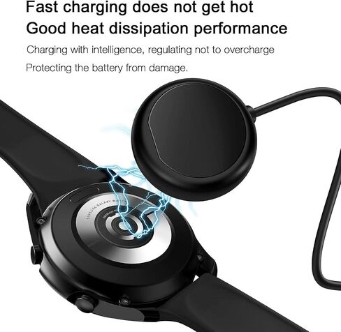 Watch Charger Compatible for Samsung Galaxy Watch 8/8 Classic, 7/6/Ultra, 5/5 Pro/4/4/6 Classic/3/Active 2/1, Magnetic Wall Fast Charging Adapter & Cable, Magnetic Wireless Charging Cable 3.3FT in Kuwait