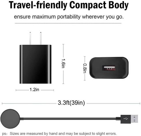 Watch Charger Compatible for Samsung Galaxy Watch 8/8 Classic, 7/6/Ultra, 5/5 Pro/4/4/6 Classic/3/Active 2/1, Magnetic Wall Fast Charging Adapter & Cable, Magnetic Wireless Charging Cable 3.3FT in Kuwait