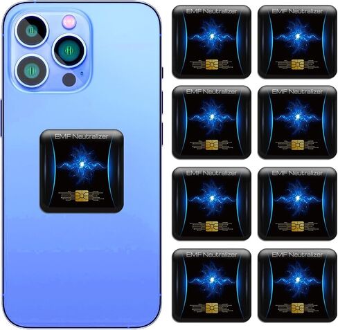 8 Pieces of Cell Phone Protection Neutralizers Stickers, Blockers Equipment Stickers for All Phones Tablets Laptops Computer WiFi All Devices Blue Z1 in Kuwait