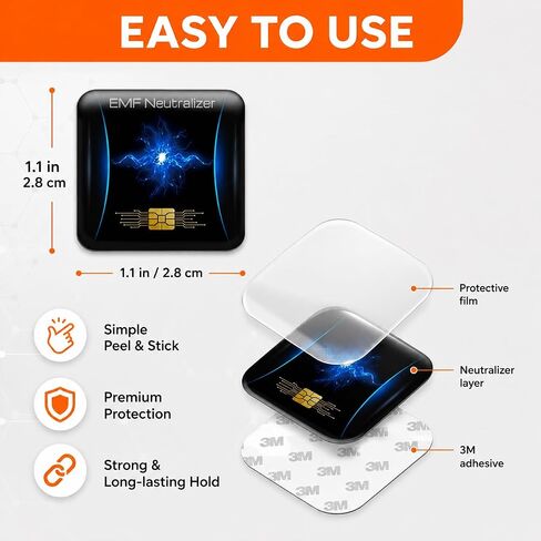 8 Pieces of Cell Phone Protection Neutralizers Stickers, Blockers Equipment Stickers for All Phones Tablets Laptops Computer WiFi All Devices Blue Z1 in Kuwait