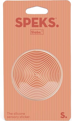 SPEKS Slabs Circle Groove Orange Textured Silicone Sensory Fidget Sticker in Kuwait