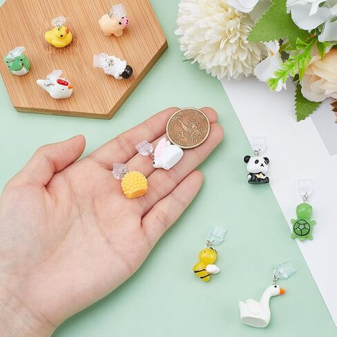 WEBEEDY 12 Styles Animals Dust Plug Charm Type C Dust Plugs with Bee Turtle Panda Rabbit Frogs Resin Pendants Phone Charging Port Protector, Suitable for All Type C Devices Unique Gift in Kuwait