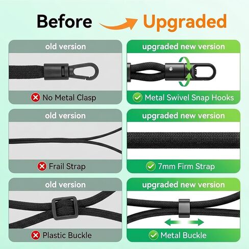 4 Pack Cell Phone Lanyard Wrist Strap, Thick Braided Nylon Phone Tether for Smartphones, Short Hand Wristlet with Traceless Tabs for Commuting and Travel, Black, Dark Gray, Pink, Orange in Kuwait