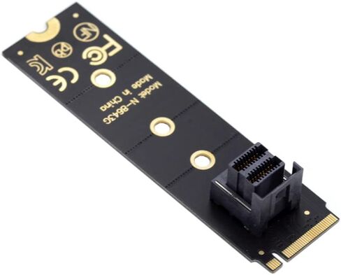 cablecc U.2 Kit SFF-8639 NVME PCIe4.0 SSD Adapter 22x80mm for Mainboard SSD 750 p3600 p3700 M.2 SFF-8643 Mini SAS HD in Kuwait