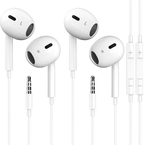 2 Pack Wired iPhone Earbuds/Headphones/Earphones with 3.5mm Wired in Kuwait