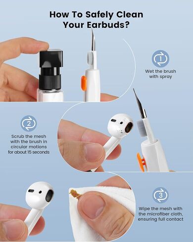 20-in-1 AirPod Cleaning Kit Pro 4 3 2 1 Cleaner Tool for Earbud Phone in Kuwait