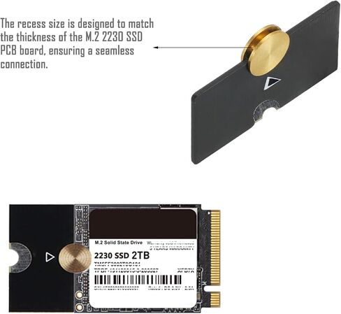 M.2 2230 to 2242 SSD Length Extend Adapter Kit, Black, Pack of 2 in Kuwait