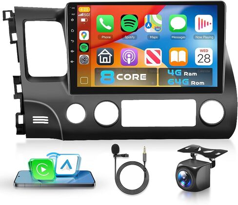 4G+128G Android 15 Car Radio for Honda Civic 2006 2007 2008 2009 2010 2011 in Kuwait