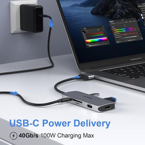 MOKiN Docking Station for MacBook ProAir,USB C Docking Station Dual Monitor in Kuwait