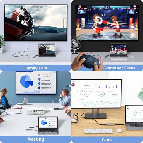 MOKiN Docking Station for MacBook ProAir,USB C Docking Station Dual Monitor in Kuwait