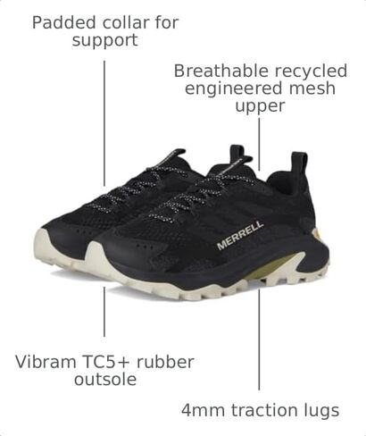 Merrell Men's Moab Speed 2 Hiking Shoe, Black, 10.5 in Kuwait