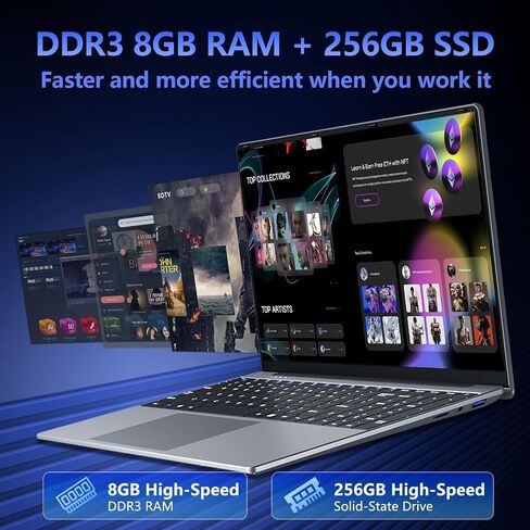 15.6 inch Laptop with Core M3-6Y30 Processor Laptop Computer 8GB RAM 256GB SSD, 180°Open Lap Top, FHD 1920*1080, WiFi5, BT4.2, USB3.0, Mini HDMI, Win 11 Pro Laptop for Business Office Student in Saudi Arabia