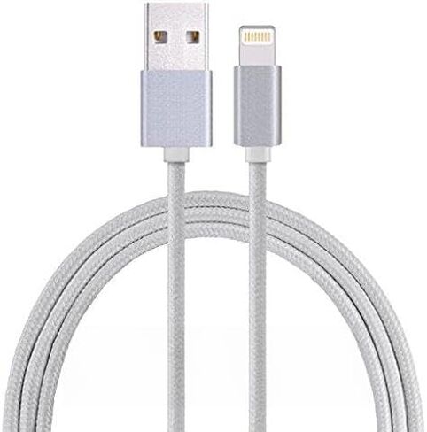 MFI Certified 10ft Long Braided Lightning USB Cable Power Wire Sync Cord [White] for US Cellular iPhone 7 Plus - US Cellular iPhone SE - Verizon iPad Air - Verizon iPad Air 2 in Kuwait