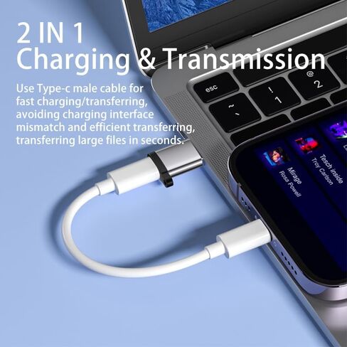 USB to USB C Adapter 4 Pack, Type C Male to A 3.0 Female OTG Converter x 2, USB C Female to A Male x 2 for Galaxy S23 S24 iPhone 16/15 in Kuwait