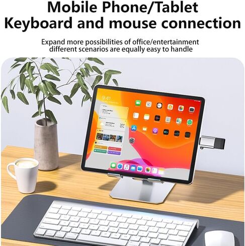 USB to USB C Adapter 4 Pack, Type C Male to A 3.0 Female OTG Converter x 2, USB C Female to A Male x 2 for Galaxy S23 S24 iPhone 16/15 in Kuwait