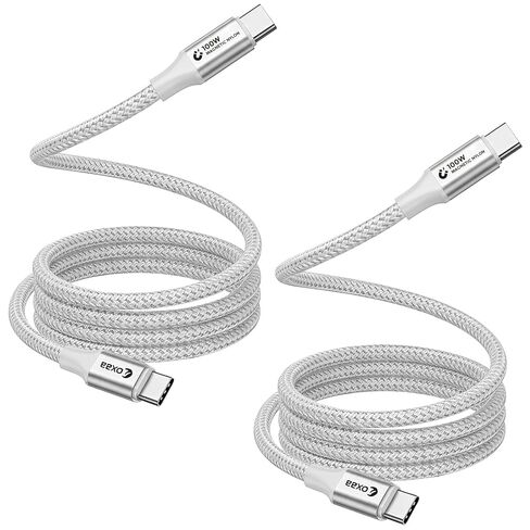 MFi Certified USB C to Lightning Cable 2m (6.6ft), 100W PD Fast Charging Magnetic Braided Cord, Suitable for iPhone 14 13 12 11 Pro Max, Plus, SE, iPad, AirPods, 480Mbps Data Sync, Silver in Kuwait