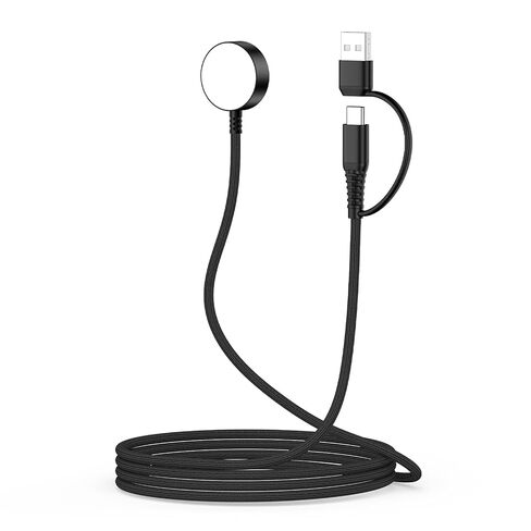 Magnetic Fast Charger Cable for Samsung Watch 8/8 Classic/7/Ultra/6/6/5 Pro/5/4/4 Classic/3/Active 2/1 Charging Pad, 3.5W Smartwatch Charger 2in1 USB A & USB C Wireless Fast Charging Cord in Kuwait