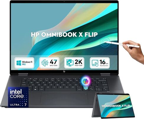 HP OmniBook X Flip 2-in-1 Laptop,2026 AI Computer, Intel Ultra 7 Processor in Kuwait