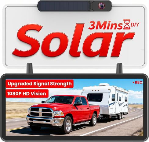 AUTO-VOX Solar Wireless Backup Camera, 3-Minute Easy Install in Kuwait