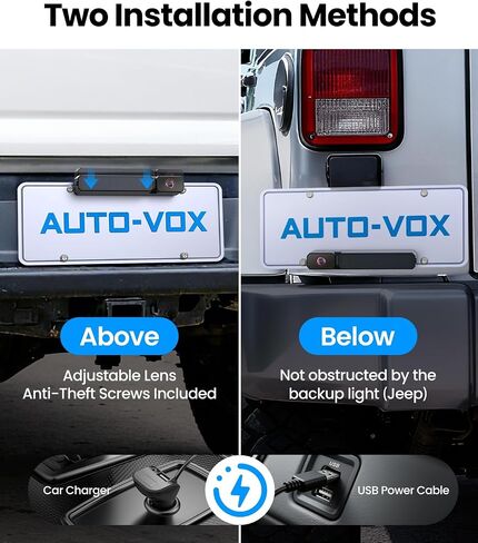 AUTO-VOX Solar Wireless Backup Camera, 3-Minute Easy Install in Kuwait