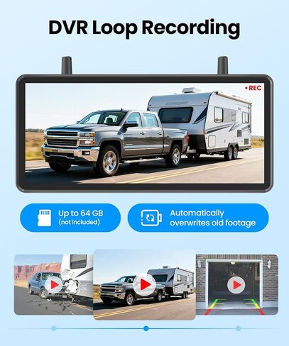 AUTO-VOX Solar Wireless Backup Camera, 3-Minute Easy Install in Kuwait