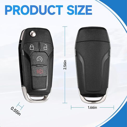 2Pcs Smart Key Fob Replacement Remote fits for Ford F-150 2015-2024 F-250/F-350/F-450/F-550 2017-2024 Ranger 2019-2022 Bronco 2021-2022 Car Keyless Entry Remote N5F-AO8TDA 902Mhz 49 in Kuwait