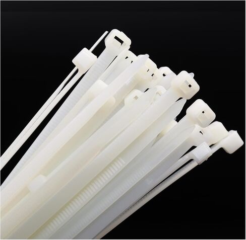 12 Inch Zip Ties White 100 Pieces 40 LB Tensile Strength in Kuwait